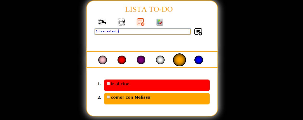 Lista de tareas en javascript